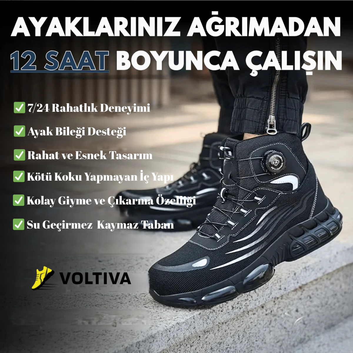 ODIN® S3 Pro Otomatik Bağcıklı İş Ayakkabısı