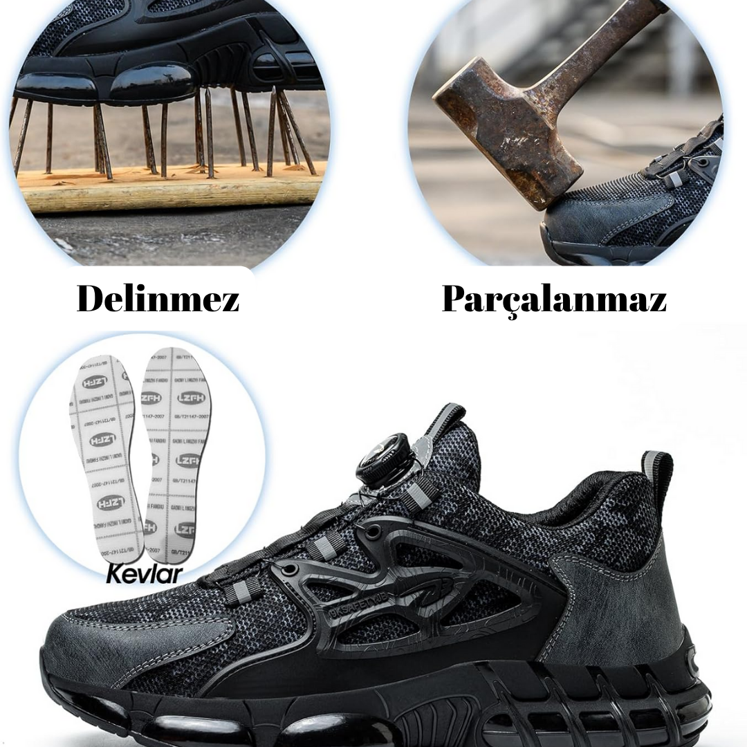 Predatör® Otomatik Bağcıklı Çelik Burunlu İş Ayakkabısı