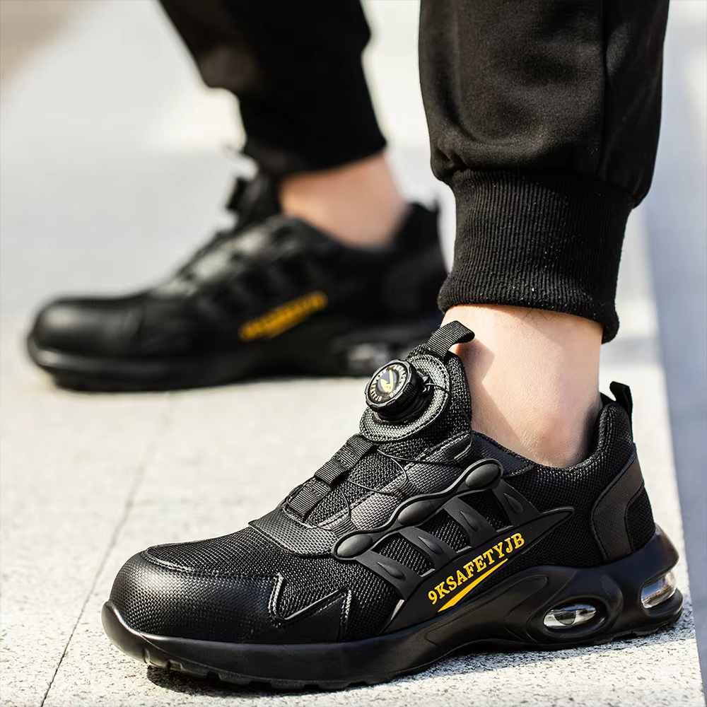 Otomatik Bağcıklı Kompozit Burunlu İş Ayakkabısı - Black Pro